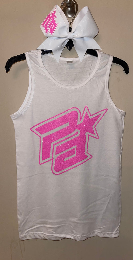 Neon Pink Glitter PA Tank